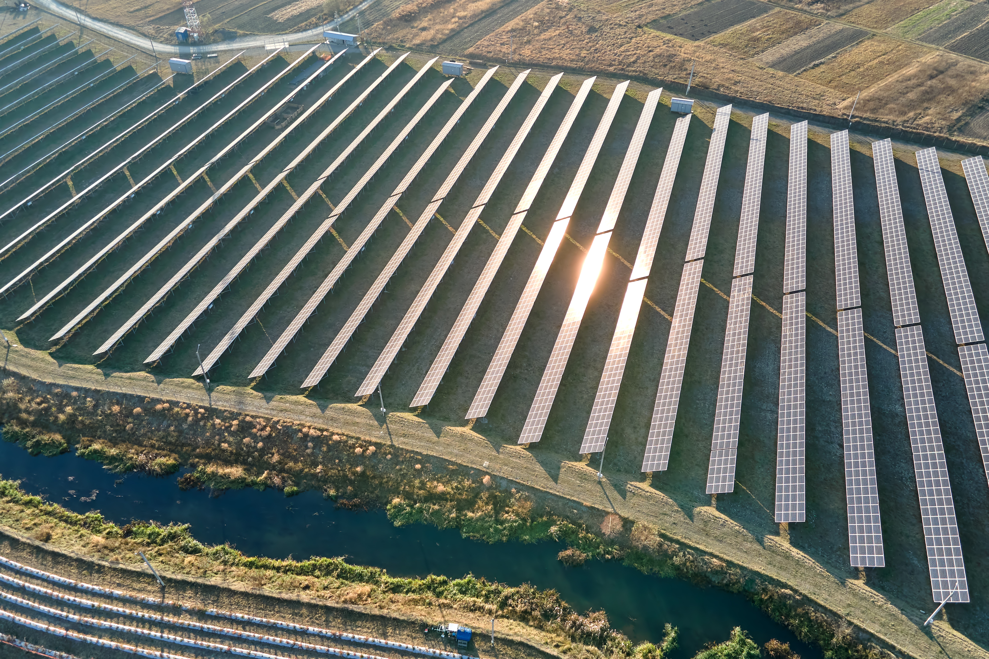 Ground-mounted solar park